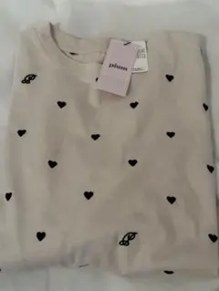 pium ピウム ハートリボンパフスリーブTシャツ ピンク - メルカリ