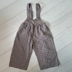 ZARA チェック柄オーバーオール