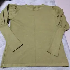 GORGE　グリーン パフスリーブ ニット