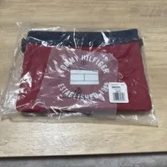 【新品】Tommy Hilfiger ポーチ レッド/ネイビー