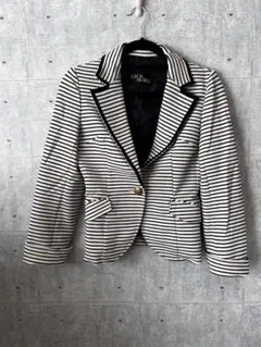 【セシルマクビー】ストライプ テーラードジャケット/Mサイズ/おしゃれ/柔らかい