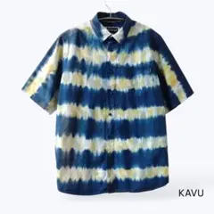 KAVU タイダイシャツ ブルー×イエロー Sのサムネイル