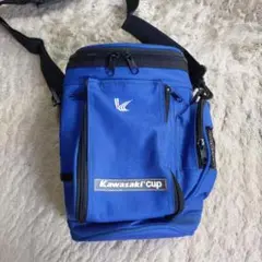 Kawasaki　保冷ショルダーバッグ　青　500ml×２本