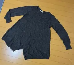 earth music&ecology ダークグレー Vネック ニット 長袖