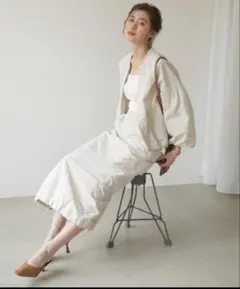 レイカズンWEB限定裾スピンドルカーゴスカートバルーンスリーブMA-1早い者勝ち