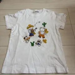 familiar ファミリア Tシャツ 半袖 クマ 車 白 120cm