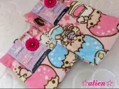 【キキララ☆ピンク☆フェイスタオル＆ハンドタオル2枚組　ラスト