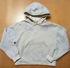 mezzo piano グレー フード付きパーカー