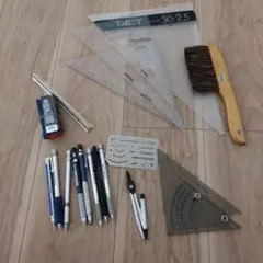 一級建築士文房具セット 定規・シャープペンシル・コンパスなど