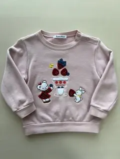 familiar トレーナー ピンク 90cm