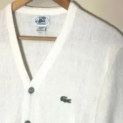 ラコステアクリルカーディガンUSA70〜80s IZODLACOSTEオールド白
