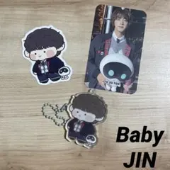 ④BTS JIN ジン　アクリルキーリング　キーホルダー　キムソクジン　トレカ付