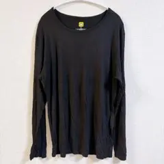 美品【XL】ブラック長袖カットソー メンズ/レディース シンプル ロンT 長袖
