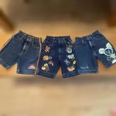 MINI-Kデニムハーフパンツ 3枚セット