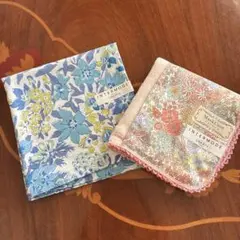 リバティ　ハンカチとハンドタオル　2枚組