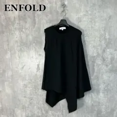 ENFOLD エンフォルド シルクコットン 半袖ニット 38 ネイビー - メルカリ