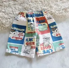 スヌーピー SNOOPY 総柄 ハーフパンツ 100 110 コミック柄 パンツ