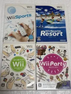 ④ ⭐️ 24시간 이내 배송 ⭐️ Wii 소프트웨어 대량 판매, 4개 세트, 스포츠 파티