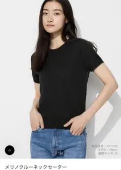 UNIQLO メリノクルーネックセーター　半袖