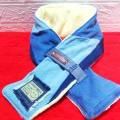 デニムリメイクマフラー　パッチワーク