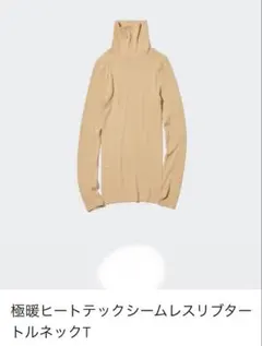 極暖ヒートテックシームレスリブタートルネック