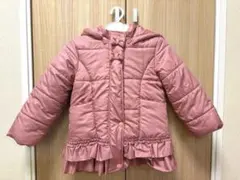 フリル付きダウンコート