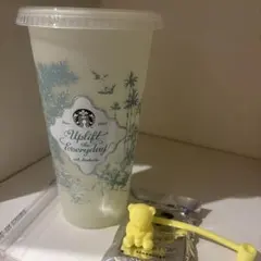 スタバ カラーチェンジングリユーザブルコールドカップ キャップベアリスタ 黄色