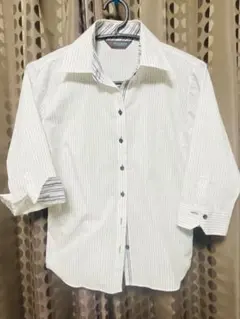 BRICK HOUSE ストライプ 七分袖シャツ