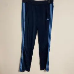 adidas ネイビー 3本ライン 合繊ジャージパンツ L
