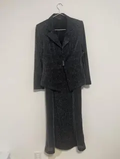 12/10まで【美品】MONREFRAIN 黒のラメジャケットとドレスセット