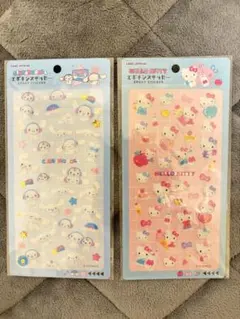 ▼【サンリオ】正規品 ハローキティ　シナモロール　エポキシステッカー