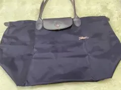 【美品】ロンシャン ル プリアージュ クラブ トートバッグ L パープル 肩掛け