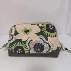 花柄ワイヤーポーチ 《グリーン》