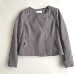 any sis ノーカラーブラウンジャケット 2号