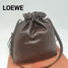 美品✨ロエベ　ショルダーバッグ　レザー　ダークブラウン　ヴィンテージのサムネイル