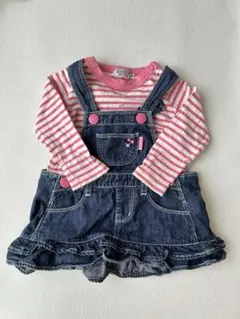 ミキハウス　デニムジャンバースカートとさはな