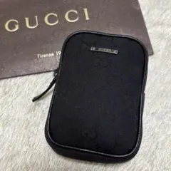 736✨美品✨GUCCI グッチ シガレットケース ポーチ GGキャンバス 黒