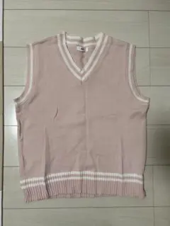 WEGO ピンクニットベスト＆GUプリーツスカートセット