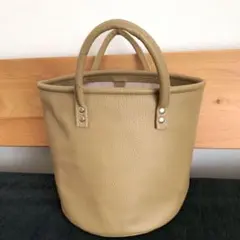 CREAM COMPANY KYOTO 春 グローブレザー バケツトートバッグ