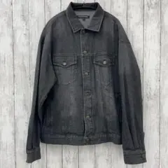 【 JUNGLE STORM 】ダークグレー デニムジャケット Lサイズ