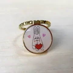 スマホリング バンカーリング　うさぎ　かわいい　ハンドメイド