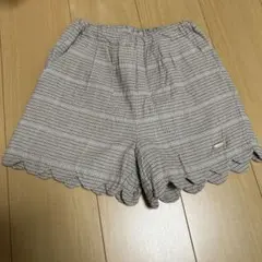 Lycee mine チェック柄 スカラップ裾 ボトムス 140