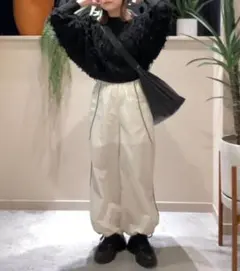 サイドライン ワイドパンツ