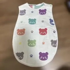 くま　ベビー　スリーパー　赤ちゃん　6重ガーゼ　綿