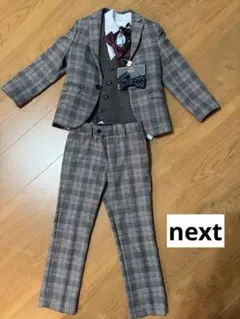 next チェック柄フォーマルスーツ　6歳　120cm