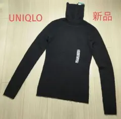 新品タグ付き UNIQLOユニクロ　エクストラファインメリノリブタートルネックM