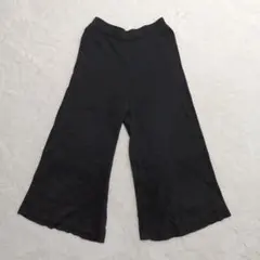 コムサイズム ワイドパンツ 黒 ゴムウエスト