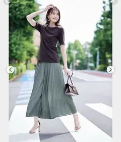 UNIQLO シフォンプリーツスカートパンツM