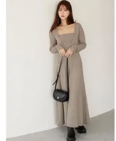 スナイデル 長袖ニットワンピース