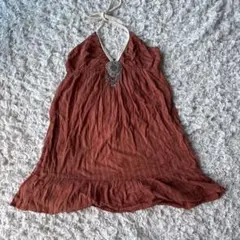 FOREVER21 ホルターネック ビーズ トップス M 夏 リゾートのサムネイル